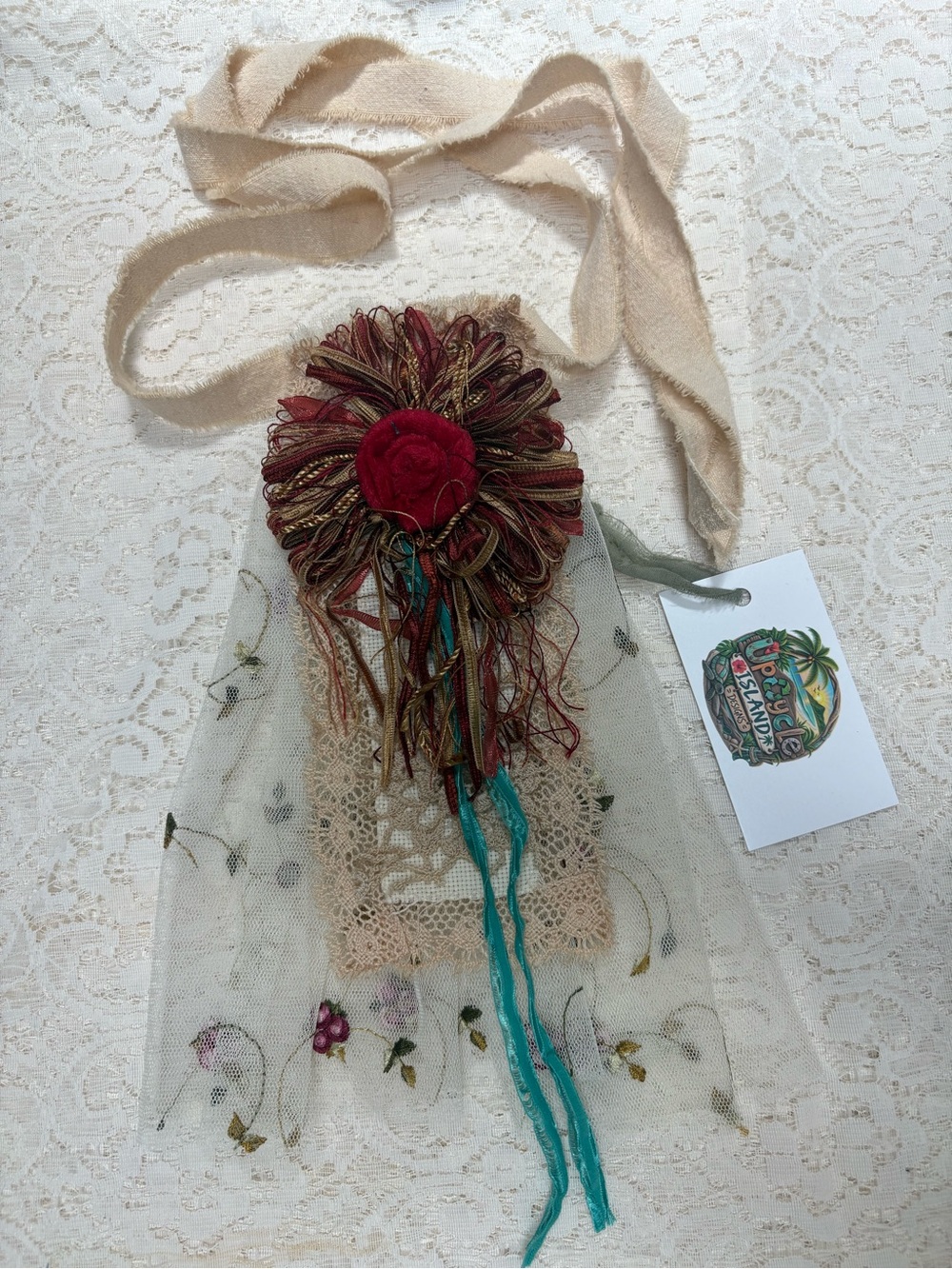 Romantic Shabby Chic Jabot Collar Necklace Upcycled